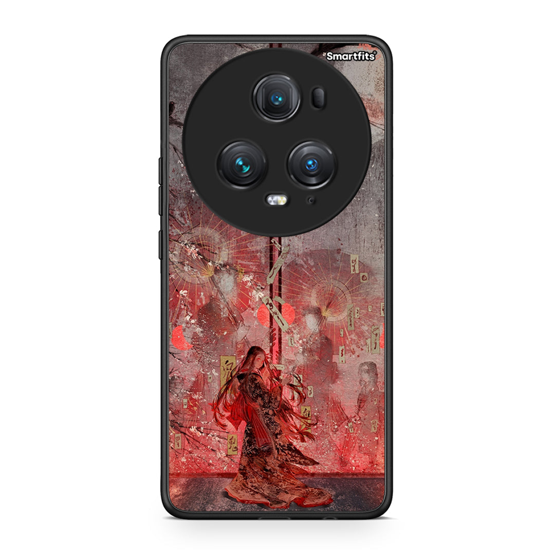 Honor Magic5 Pro Nezuko Kamado θήκη από τη Smartfits με σχέδιο στο πίσω μέρος και μαύρο περίβλημα | Smartphone case with colorful back and black bezels by Smartfits