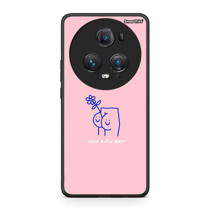 Honor Magic5 Pro Nice Day θήκη από τη Smartfits με σχέδιο στο πίσω μέρος και μαύρο περίβλημα | Smartphone case with colorful back and black bezels by Smartfits