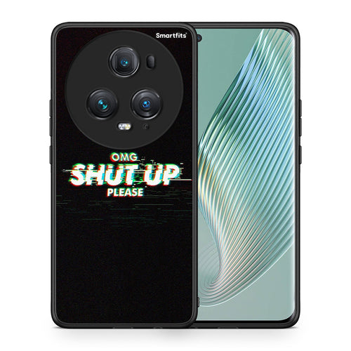 Θήκη Honor Magic5 Pro OMG ShutUp από τη Smartfits με σχέδιο στο πίσω μέρος και μαύρο περίβλημα | Honor Magic5 Pro OMG ShutUp case with colorful back and black bezels