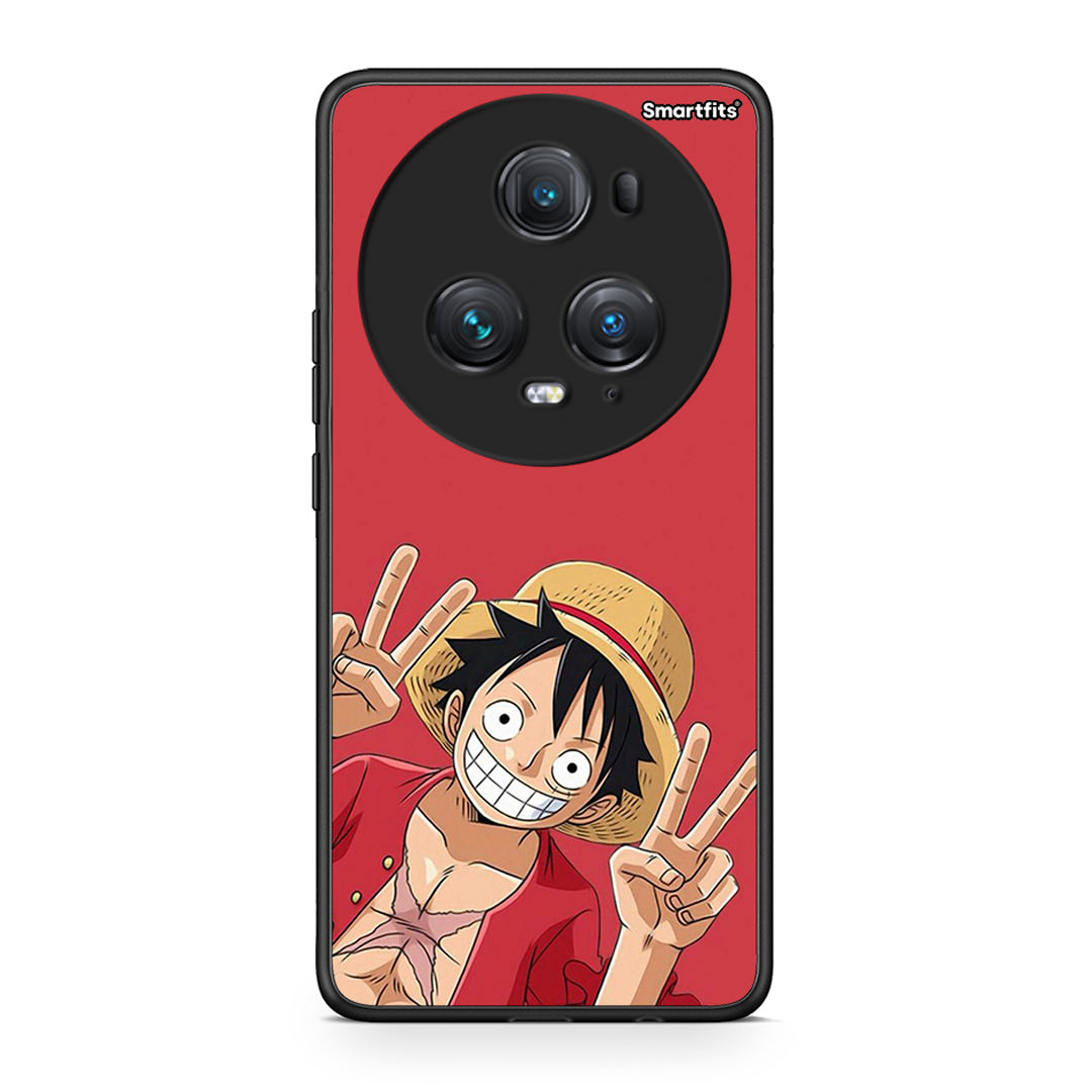 Honor Magic5 Pro Pirate Luffy Θήκη από τη Smartfits με σχέδιο στο πίσω μέρος και μαύρο περίβλημα | Smartphone case with colorful back and black bezels by Smartfits