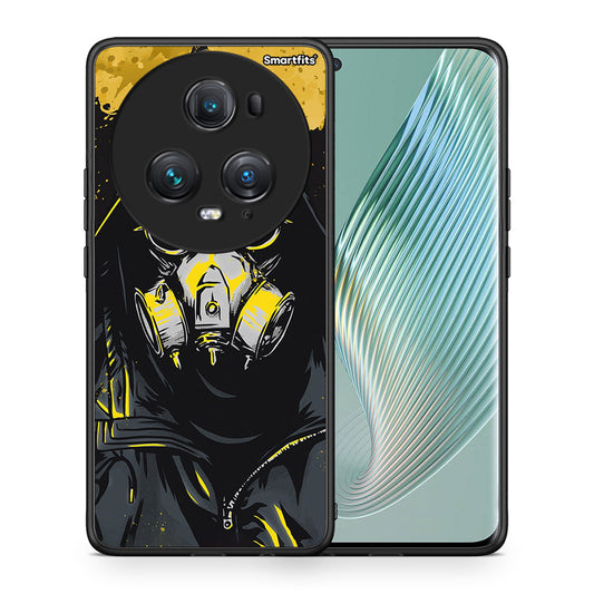 Θήκη Honor Magic5 Pro Mask PopArt από τη Smartfits με σχέδιο στο πίσω μέρος και μαύρο περίβλημα | Honor Magic5 Pro Mask PopArt case with colorful back and black bezels