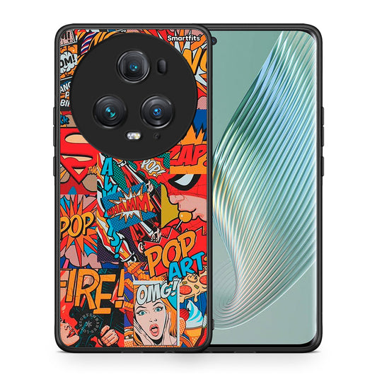 Θήκη Honor Magic5 Pro PopArt OMG από τη Smartfits με σχέδιο στο πίσω μέρος και μαύρο περίβλημα | Honor Magic5 Pro PopArt OMG case with colorful back and black bezels