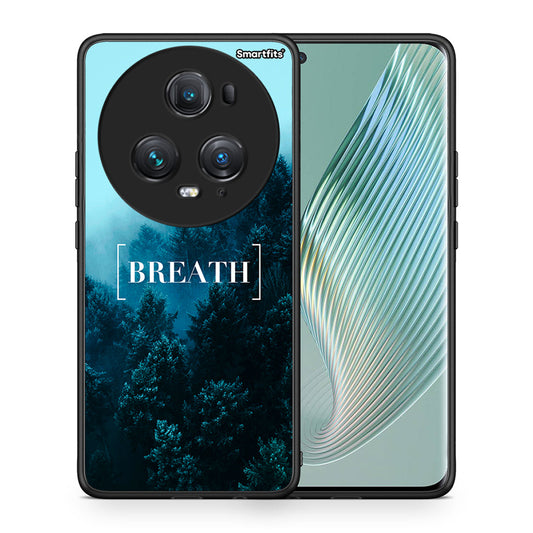 Θήκη Honor Magic5 Pro Breath Quote από τη Smartfits με σχέδιο στο πίσω μέρος και μαύρο περίβλημα | Honor Magic5 Pro Breath Quote case with colorful back and black bezels