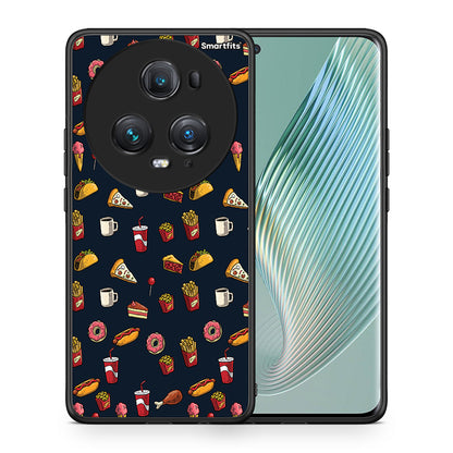 Θήκη Honor Magic5 Pro Hungry Random από τη Smartfits με σχέδιο στο πίσω μέρος και μαύρο περίβλημα | Honor Magic5 Pro Hungry Random case with colorful back and black bezels