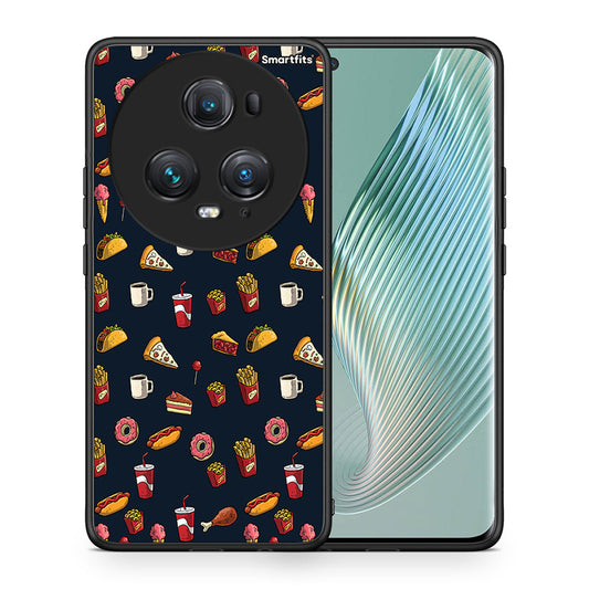 Θήκη Honor Magic5 Pro Hungry Random από τη Smartfits με σχέδιο στο πίσω μέρος και μαύρο περίβλημα | Honor Magic5 Pro Hungry Random case with colorful back and black bezels