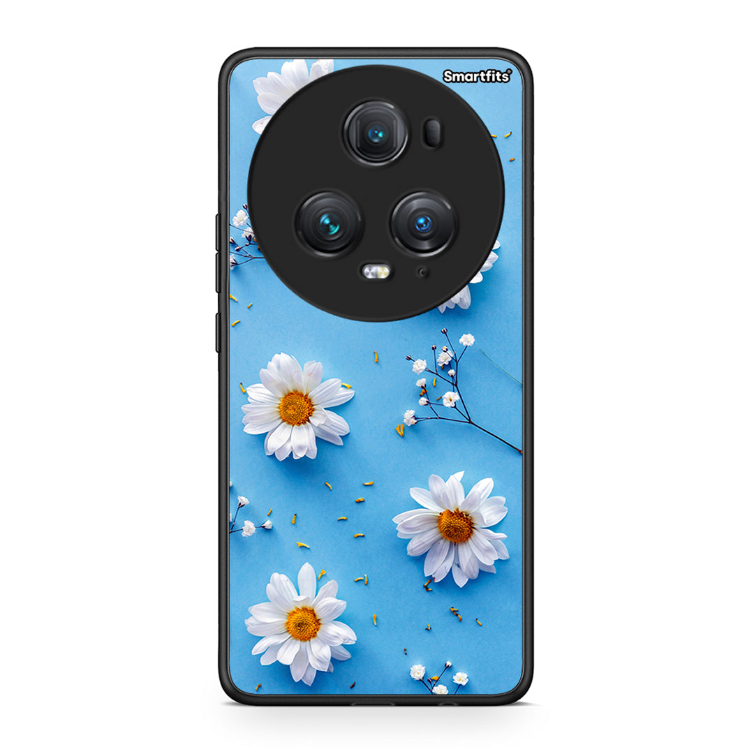 Honor Magic5 Pro Real Daisies θήκη από τη Smartfits με σχέδιο στο πίσω μέρος και μαύρο περίβλημα | Smartphone case with colorful back and black bezels by Smartfits