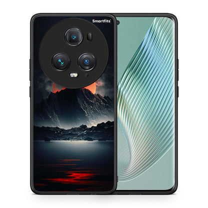 Θήκη Honor Magic5 Pro Red Full Moon από τη Smartfits με σχέδιο στο πίσω μέρος και μαύρο περίβλημα | Honor Magic5 Pro Red Full Moon case with colorful back and black bezels