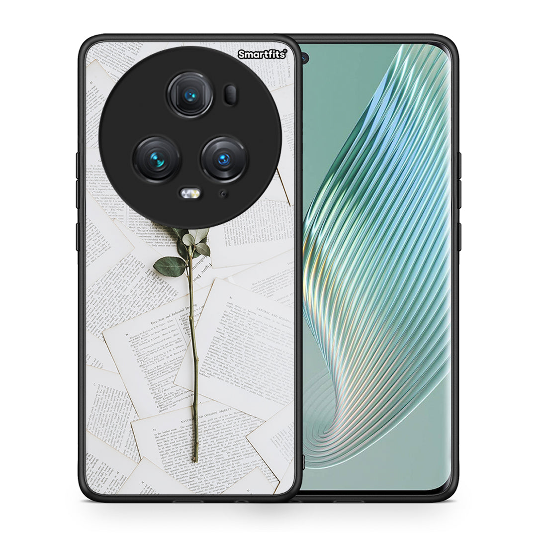 Θήκη Honor Magic5 Pro Red Rose από τη Smartfits με σχέδιο στο πίσω μέρος και μαύρο περίβλημα | Honor Magic5 Pro Red Rose case with colorful back and black bezels