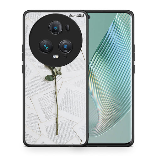 Θήκη Honor Magic5 Pro Red Rose από τη Smartfits με σχέδιο στο πίσω μέρος και μαύρο περίβλημα | Honor Magic5 Pro Red Rose case with colorful back and black bezels