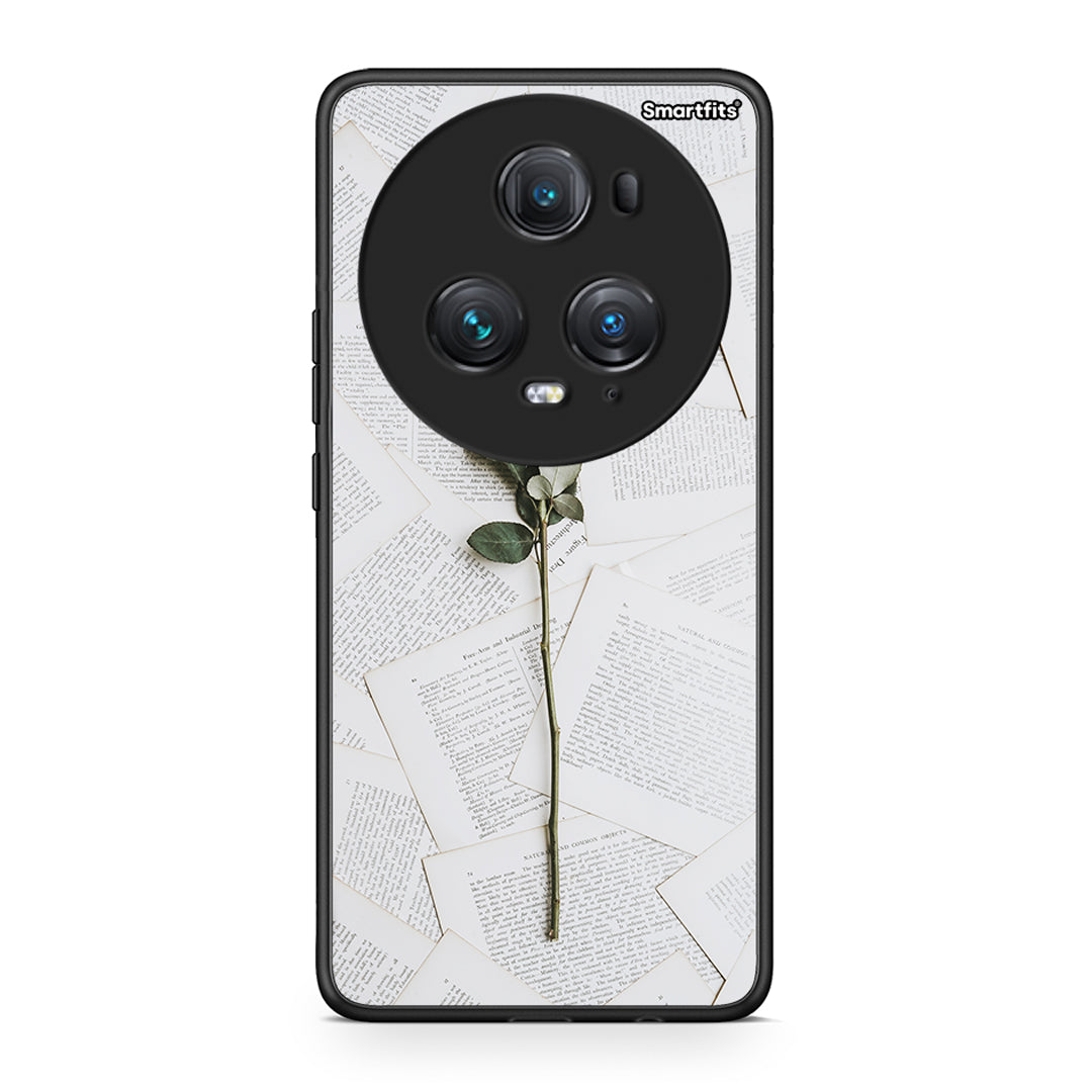 Honor Magic5 Pro Red Rose θήκη από τη Smartfits με σχέδιο στο πίσω μέρος και μαύρο περίβλημα | Smartphone case with colorful back and black bezels by Smartfits