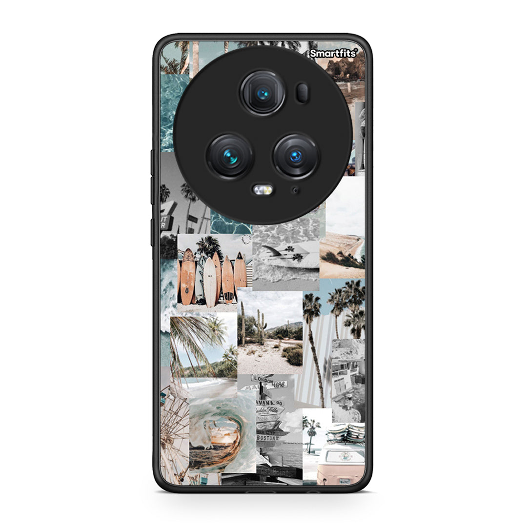 Honor Magic5 Pro Retro Beach Life Θήκη από τη Smartfits με σχέδιο στο πίσω μέρος και μαύρο περίβλημα | Smartphone case with colorful back and black bezels by Smartfits