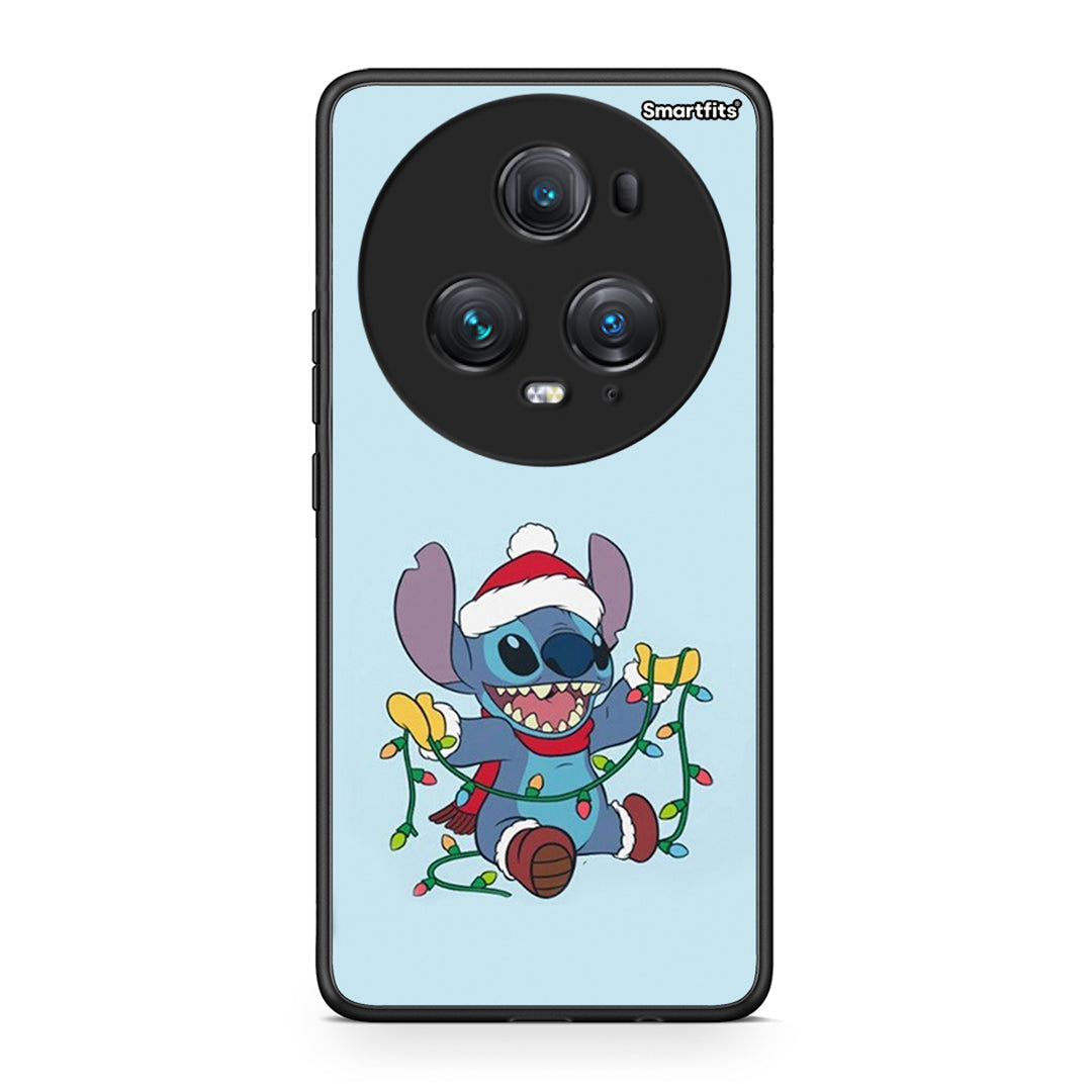 Honor Magic5 Pro Santa Stich θήκη από τη Smartfits με σχέδιο στο πίσω μέρος και μαύρο περίβλημα | Smartphone case with colorful back and black bezels by Smartfits