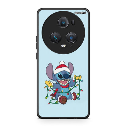 Honor Magic5 Pro Santa Stich θήκη από τη Smartfits με σχέδιο στο πίσω μέρος και μαύρο περίβλημα | Smartphone case with colorful back and black bezels by Smartfits