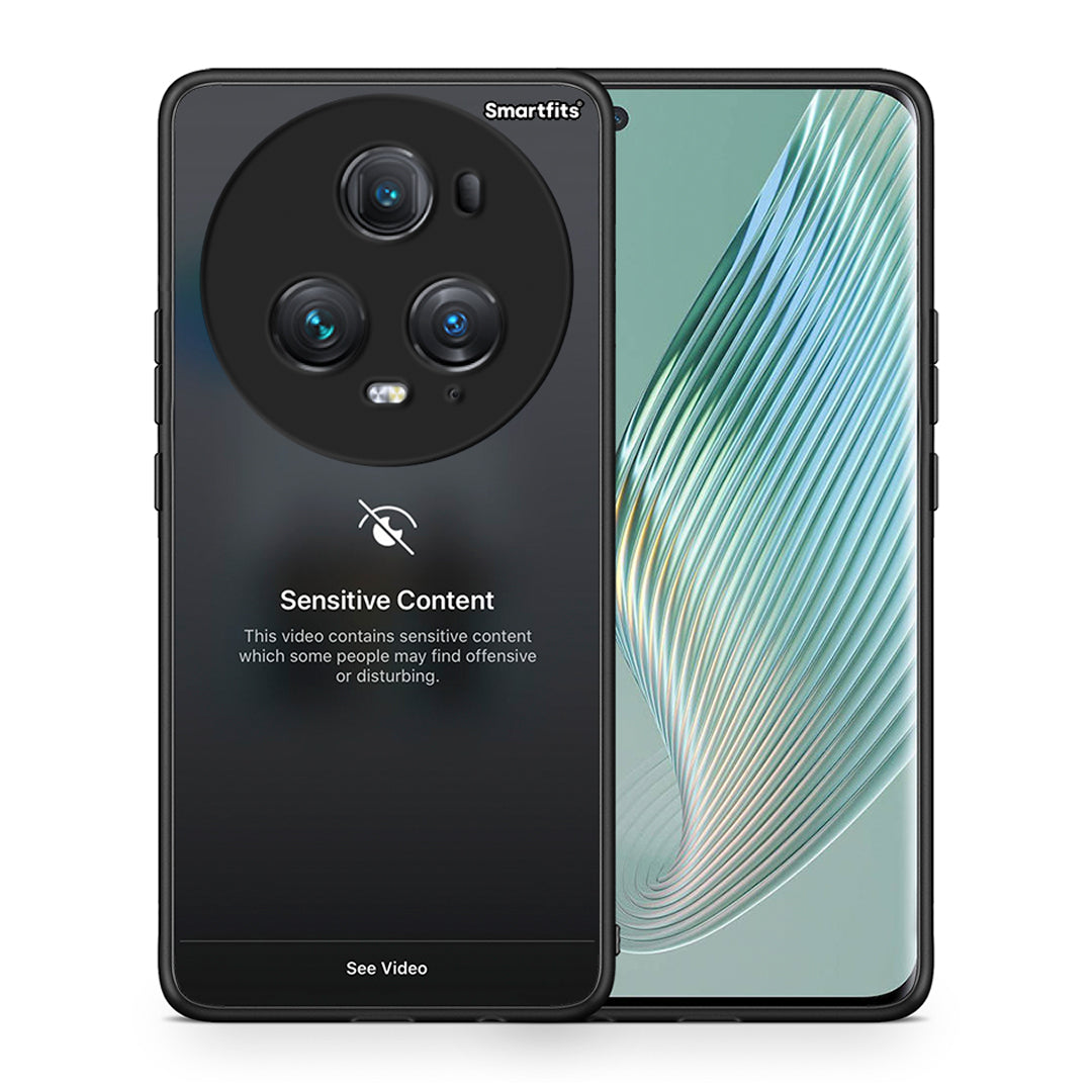 Θήκη Honor Magic5 Pro Sensitive Content από τη Smartfits με σχέδιο στο πίσω μέρος και μαύρο περίβλημα | Honor Magic5 Pro Sensitive Content case with colorful back and black bezels