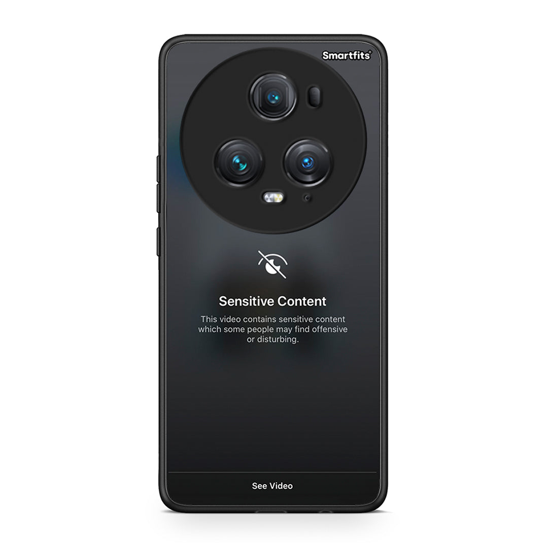 Honor Magic5 Pro Sensitive Content θήκη από τη Smartfits με σχέδιο στο πίσω μέρος και μαύρο περίβλημα | Smartphone case with colorful back and black bezels by Smartfits