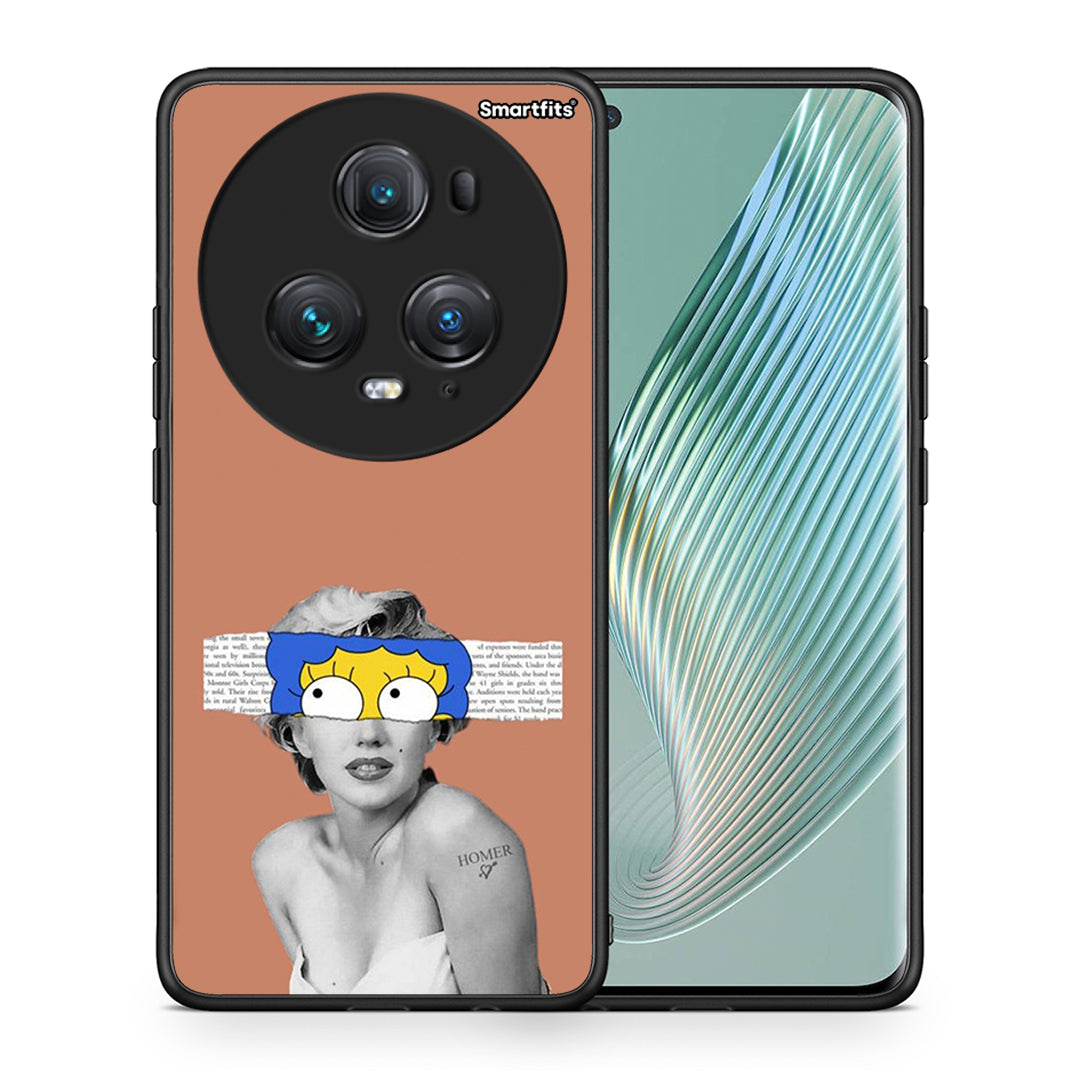Θήκη Honor Magic5 Pro Sim Merilyn από τη Smartfits με σχέδιο στο πίσω μέρος και μαύρο περίβλημα | Honor Magic5 Pro Sim Merilyn case with colorful back and black bezels