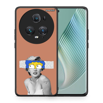 Θήκη Honor Magic5 Pro Sim Merilyn από τη Smartfits με σχέδιο στο πίσω μέρος και μαύρο περίβλημα | Honor Magic5 Pro Sim Merilyn case with colorful back and black bezels