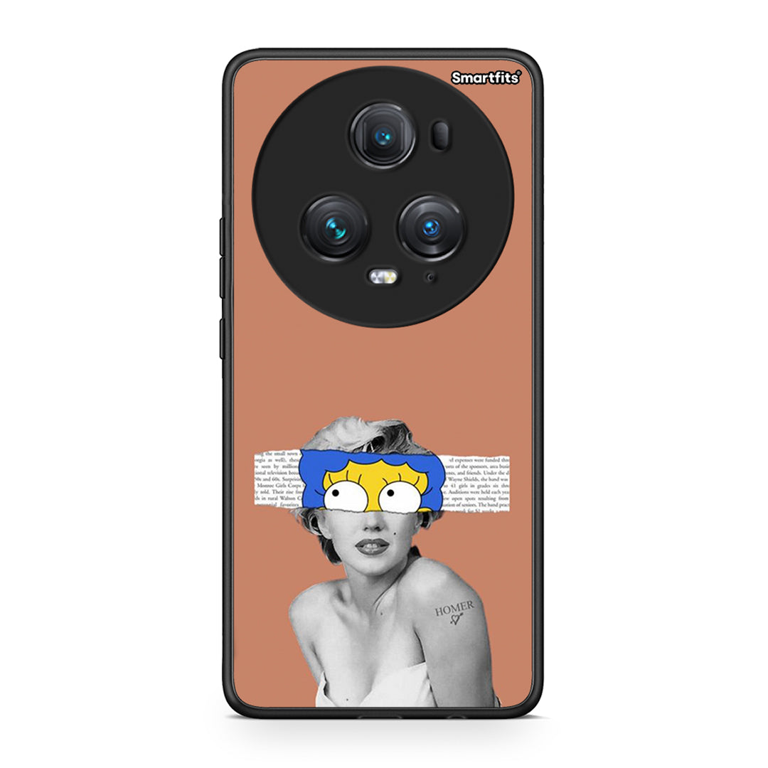 Honor Magic5 Pro Sim Merilyn θήκη από τη Smartfits με σχέδιο στο πίσω μέρος και μαύρο περίβλημα | Smartphone case with colorful back and black bezels by Smartfits