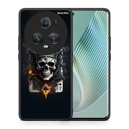 Θήκη Honor Magic5 Pro Skull King Ace από τη Smartfits με σχέδιο στο πίσω μέρος και μαύρο περίβλημα | Honor Magic5 Pro Skull King Ace case with colorful back and black bezels