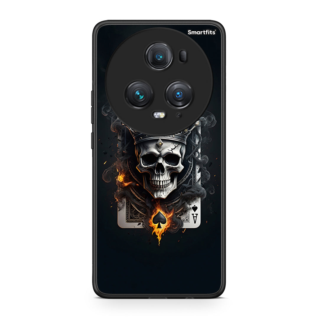 Honor Magic5 Pro Skull King Ace θήκη από τη Smartfits με σχέδιο στο πίσω μέρος και μαύρο περίβλημα | Smartphone case with colorful back and black bezels by Smartfits