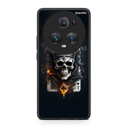 Honor Magic5 Pro Skull King Ace θήκη από τη Smartfits με σχέδιο στο πίσω μέρος και μαύρο περίβλημα | Smartphone case with colorful back and black bezels by Smartfits