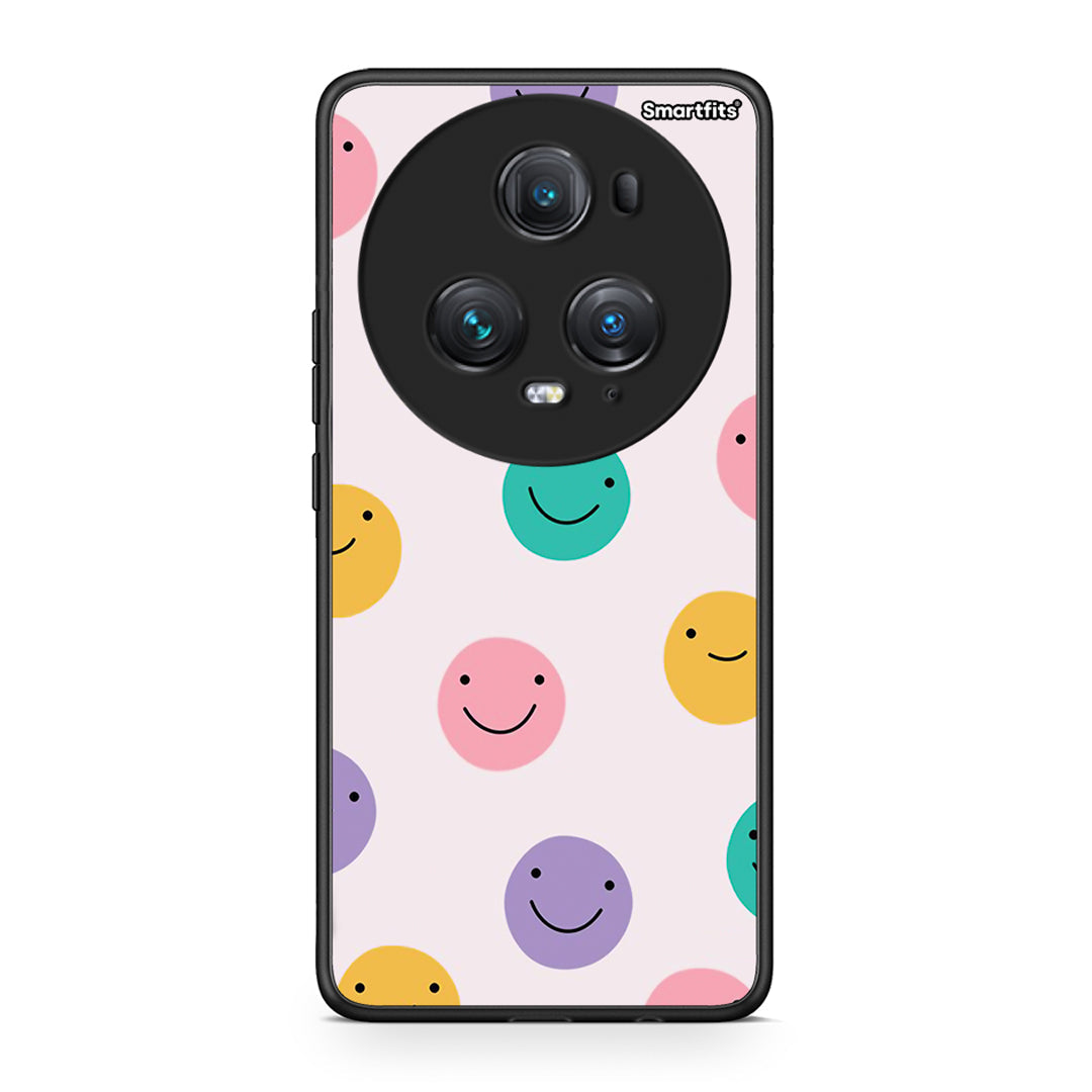 Honor Magic5 Pro Smiley Faces θήκη από τη Smartfits με σχέδιο στο πίσω μέρος και μαύρο περίβλημα | Smartphone case with colorful back and black bezels by Smartfits