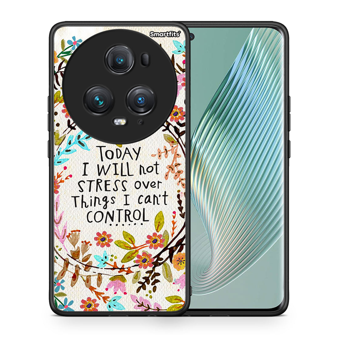 Θήκη Honor Magic5 Pro Stress Over από τη Smartfits με σχέδιο στο πίσω μέρος και μαύρο περίβλημα | Honor Magic5 Pro Stress Over case with colorful back and black bezels