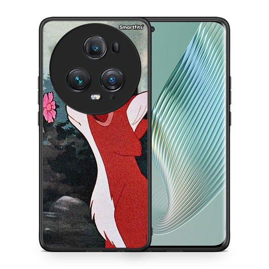 Θήκη Honor Magic5 Pro Tod And Vixey Love 2 από τη Smartfits με σχέδιο στο πίσω μέρος και μαύρο περίβλημα | Honor Magic5 Pro Tod And Vixey Love 2 case with colorful back and black bezels