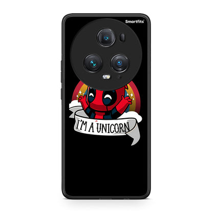 Honor Magic5 Pro Unicorn Deadpool θήκη από τη Smartfits με σχέδιο στο πίσω μέρος και μαύρο περίβλημα | Smartphone case with colorful back and black bezels by Smartfits