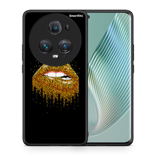 Θήκη Honor Magic5 Pro Golden Valentine από τη Smartfits με σχέδιο στο πίσω μέρος και μαύρο περίβλημα | Honor Magic5 Pro Golden Valentine case with colorful back and black bezels