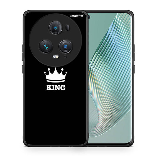 Θήκη Honor Magic5 Pro King Valentine από τη Smartfits με σχέδιο στο πίσω μέρος και μαύρο περίβλημα | Honor Magic5 Pro King Valentine case with colorful back and black bezels