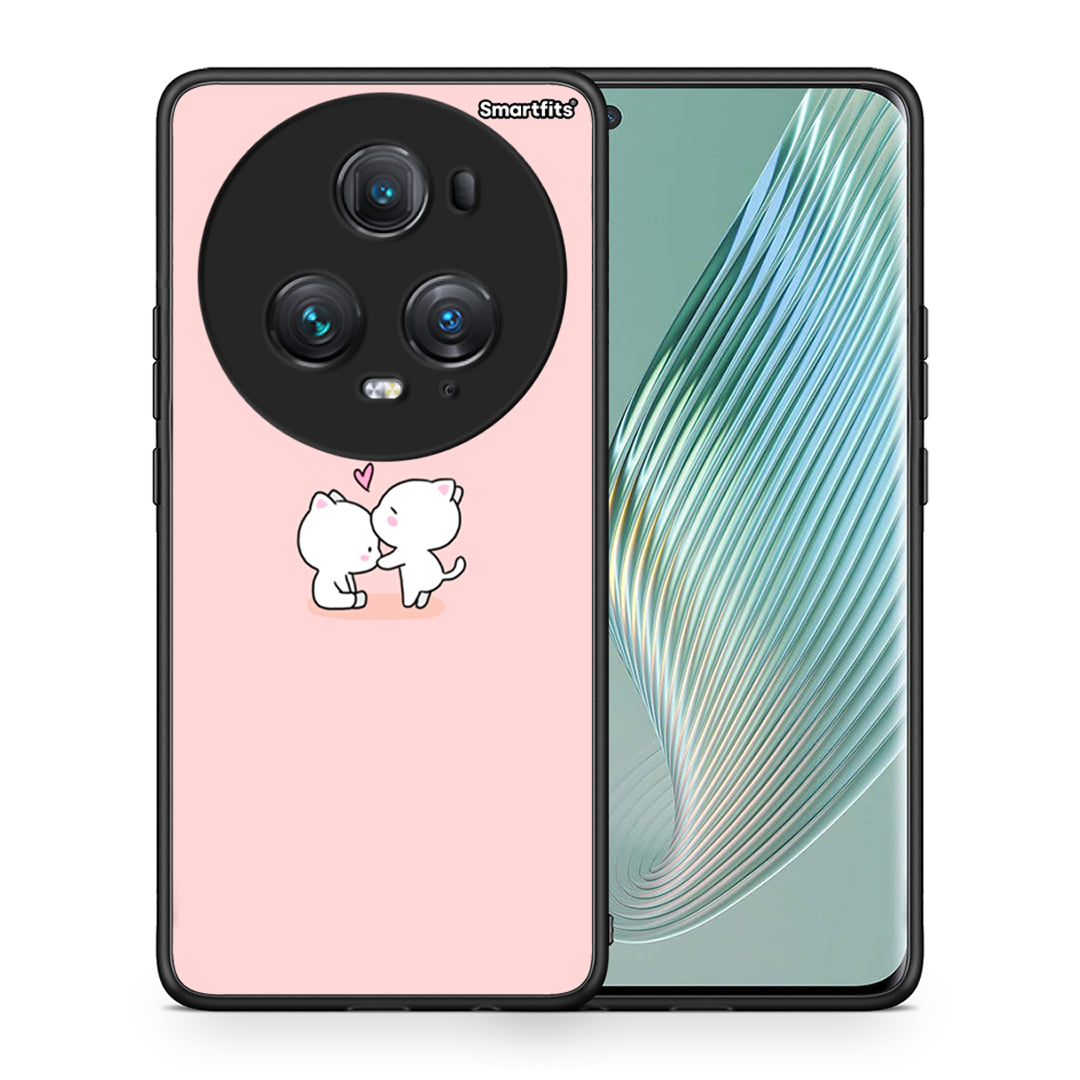 Θήκη Honor Magic5 Pro Love Valentine από τη Smartfits με σχέδιο στο πίσω μέρος και μαύρο περίβλημα | Honor Magic5 Pro Love Valentine case with colorful back and black bezels