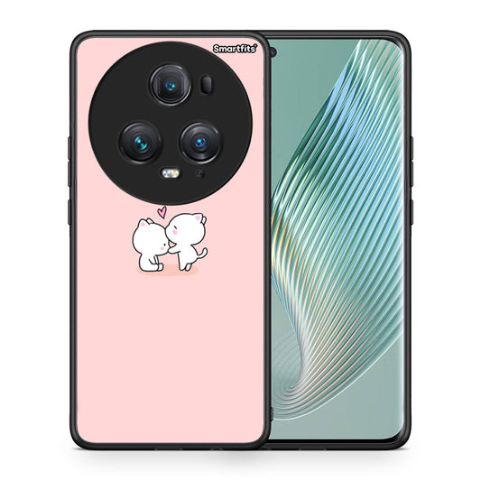 Θήκη Honor Magic5 Pro Love Valentine από τη Smartfits με σχέδιο στο πίσω μέρος και μαύρο περίβλημα | Honor Magic5 Pro Love Valentine case with colorful back and black bezels