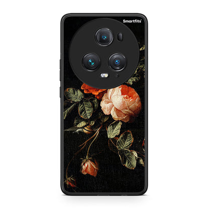 Honor Magic5 Pro Vintage Roses θήκη από τη Smartfits με σχέδιο στο πίσω μέρος και μαύρο περίβλημα | Smartphone case with colorful back and black bezels by Smartfits