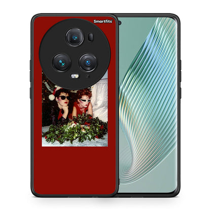 Θήκη Honor Magic5 Pro Waiting For Xmas από τη Smartfits με σχέδιο στο πίσω μέρος και μαύρο περίβλημα | Honor Magic5 Pro Waiting For Xmas case with colorful back and black bezels