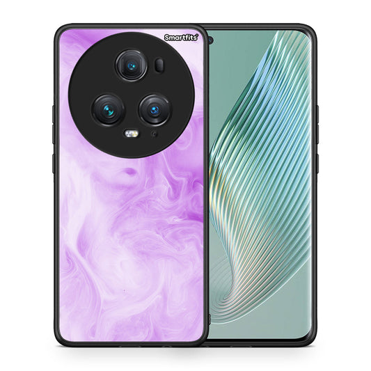 Θήκη Honor Magic5 Pro Lavender Watercolor από τη Smartfits με σχέδιο στο πίσω μέρος και μαύρο περίβλημα | Honor Magic5 Pro Lavender Watercolor case with colorful back and black bezels