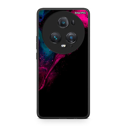 4 - Honor Magic5 Pro Pink Black Watercolor case, cover, bumper