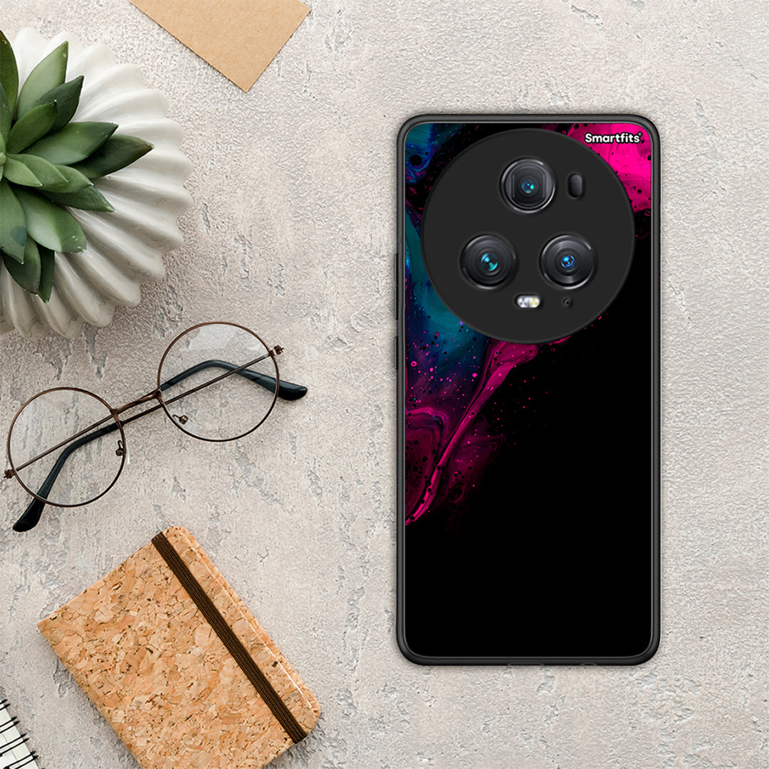 Watercolor Pink Black - Honor Magic5 Pro θήκη