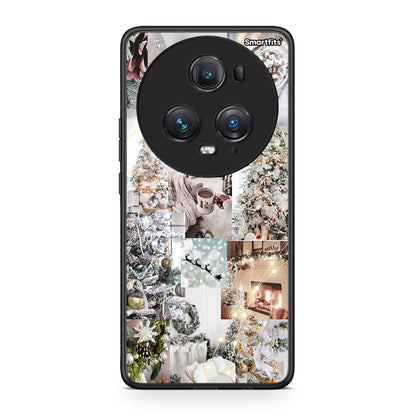 Honor Magic5 Pro White Christmas θήκη από τη Smartfits με σχέδιο στο πίσω μέρος και μαύρο περίβλημα | Smartphone case with colorful back and black bezels by Smartfits