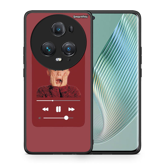 Θήκη Honor Magic5 Pro Xmas Alone Music από τη Smartfits με σχέδιο στο πίσω μέρος και μαύρο περίβλημα | Honor Magic5 Pro Xmas Alone Music case with colorful back and black bezels