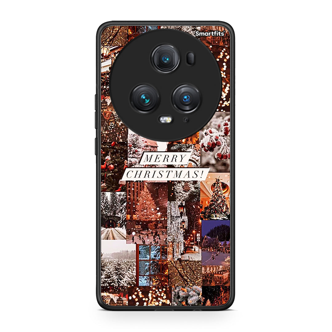 Honor Magic5 Pro Xmas Collage θήκη από τη Smartfits με σχέδιο στο πίσω μέρος και μαύρο περίβλημα | Smartphone case with colorful back and black bezels by Smartfits