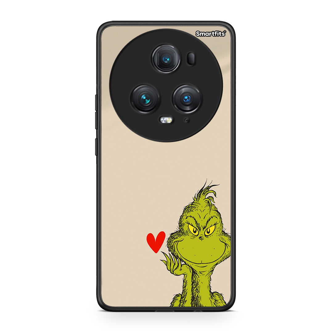 Honor Magic5 Pro Xmas Grinch θήκη από τη Smartfits με σχέδιο στο πίσω μέρος και μαύρο περίβλημα | Smartphone case with colorful back and black bezels by Smartfits