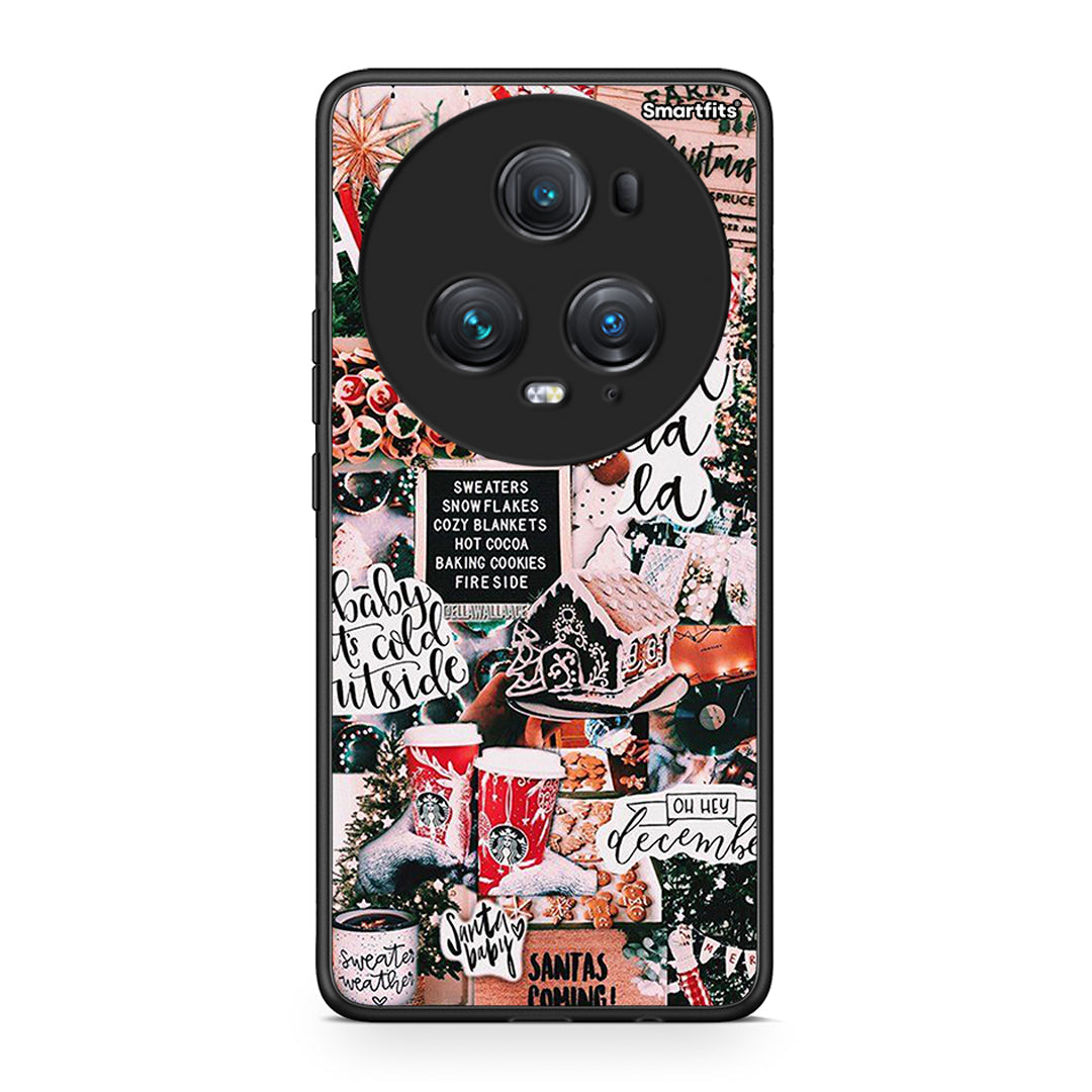 Honor Magic5 Pro Xmas Habbits θήκη από τη Smartfits με σχέδιο στο πίσω μέρος και μαύρο περίβλημα | Smartphone case with colorful back and black bezels by Smartfits