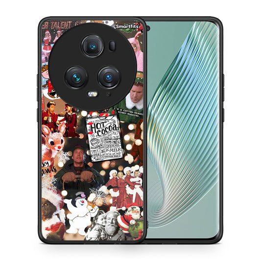Θήκη Honor Magic5 Pro Xmas Movies από τη Smartfits με σχέδιο στο πίσω μέρος και μαύρο περίβλημα | Honor Magic5 Pro Xmas Movies case with colorful back and black bezels