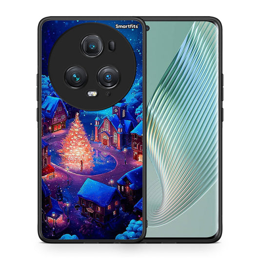 Θήκη Honor Magic5 Pro Xmas Village από τη Smartfits με σχέδιο στο πίσω μέρος και μαύρο περίβλημα | Honor Magic5 Pro Xmas Village case with colorful back and black bezels