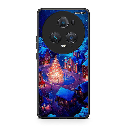 Honor Magic5 Pro Xmas Village θήκη από τη Smartfits με σχέδιο στο πίσω μέρος και μαύρο περίβλημα | Smartphone case with colorful back and black bezels by Smartfits