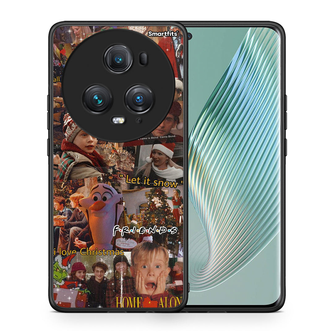 Θήκη Honor Magic5 Pro Xmas Wishes από τη Smartfits με σχέδιο στο πίσω μέρος και μαύρο περίβλημα | Honor Magic5 Pro Xmas Wishes case with colorful back and black bezels