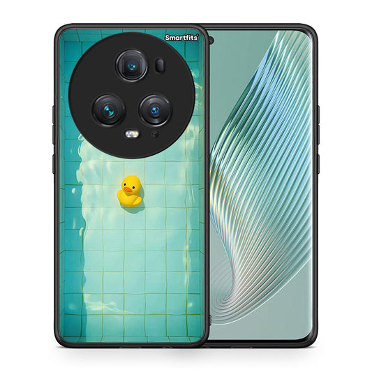 Θήκη Honor Magic5 Pro Yellow Duck από τη Smartfits με σχέδιο στο πίσω μέρος και μαύρο περίβλημα | Honor Magic5 Pro Yellow Duck case with colorful back and black bezels