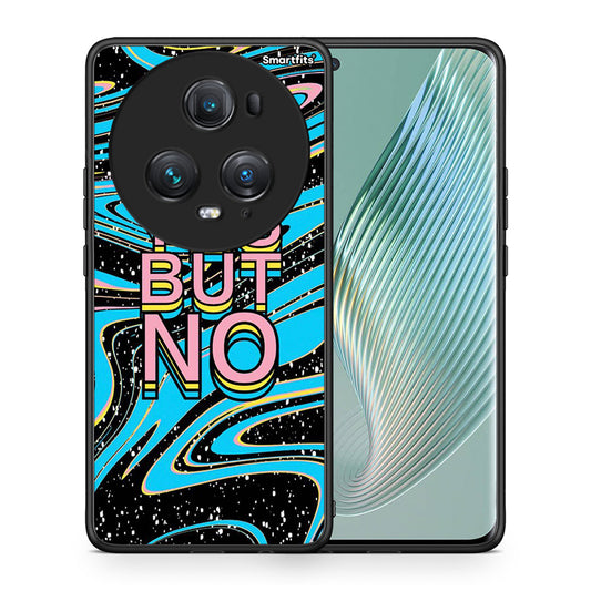 Θήκη Honor Magic5 Pro Yes But No από τη Smartfits με σχέδιο στο πίσω μέρος και μαύρο περίβλημα | Honor Magic5 Pro Yes But No case with colorful back and black bezels