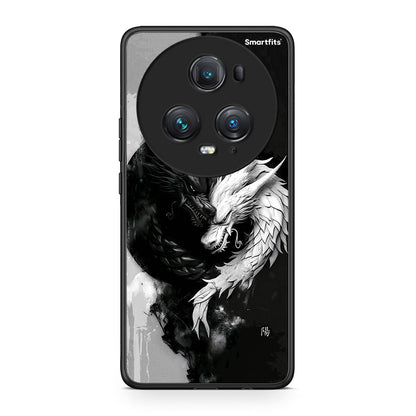 Honor Magic5 Pro Yin Yang Θήκη από τη Smartfits με σχέδιο στο πίσω μέρος και μαύρο περίβλημα | Smartphone case with colorful back and black bezels by Smartfits